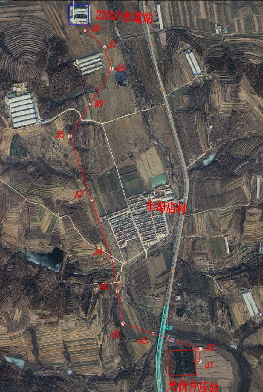 山东华电牟平一期50MW农光互补光伏发电项目110kV送出工程路由方案批前公示