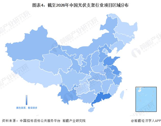 2026年中国光伏支架行业招投标分析沿海省市招投标数量较多【组图】(图4)
